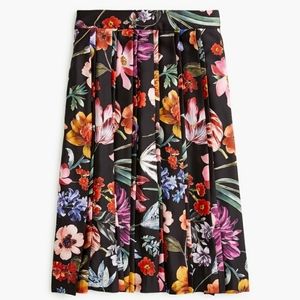 JC Satin floral pleat skirt